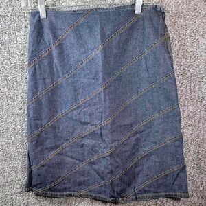 Jigsaw Denim‎ Skirt y2k - Blue Jean Midi Skirt - Women's Size 10